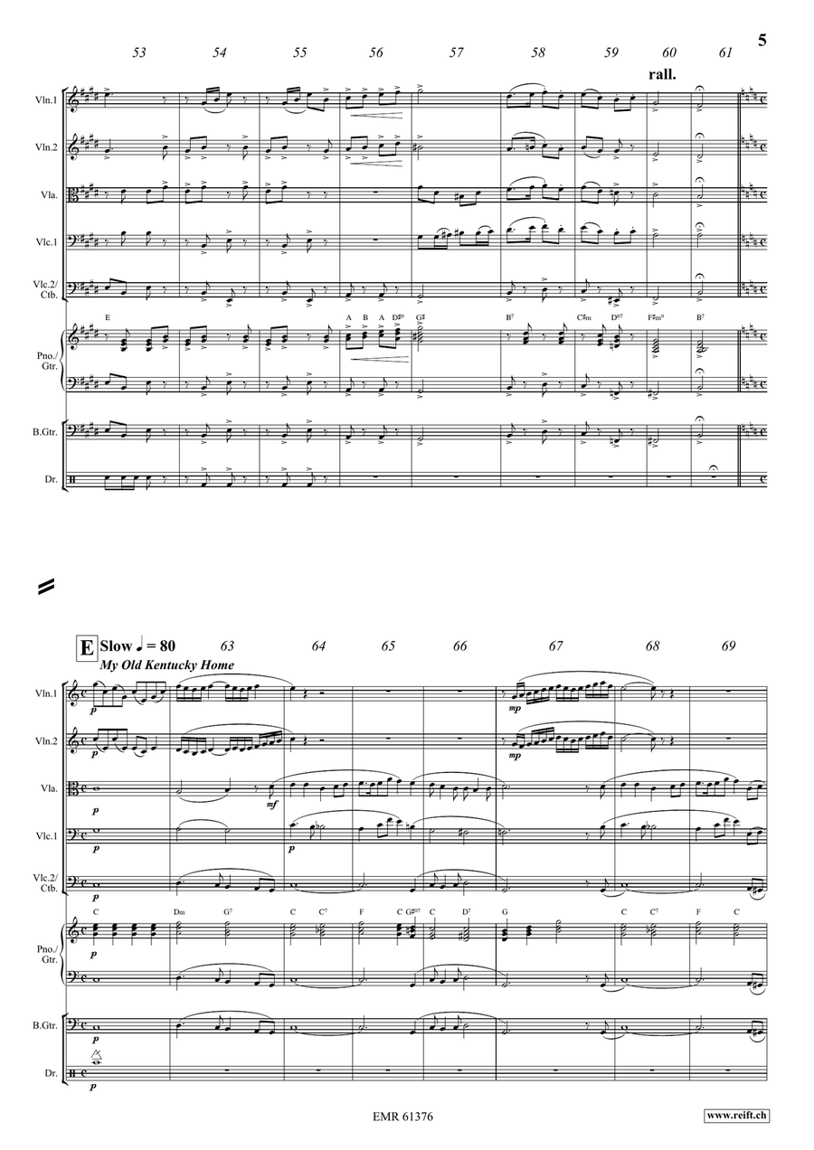 Stephen Foster Medley Stephen Foster Medley String Orchestra scores gallery preview page 5