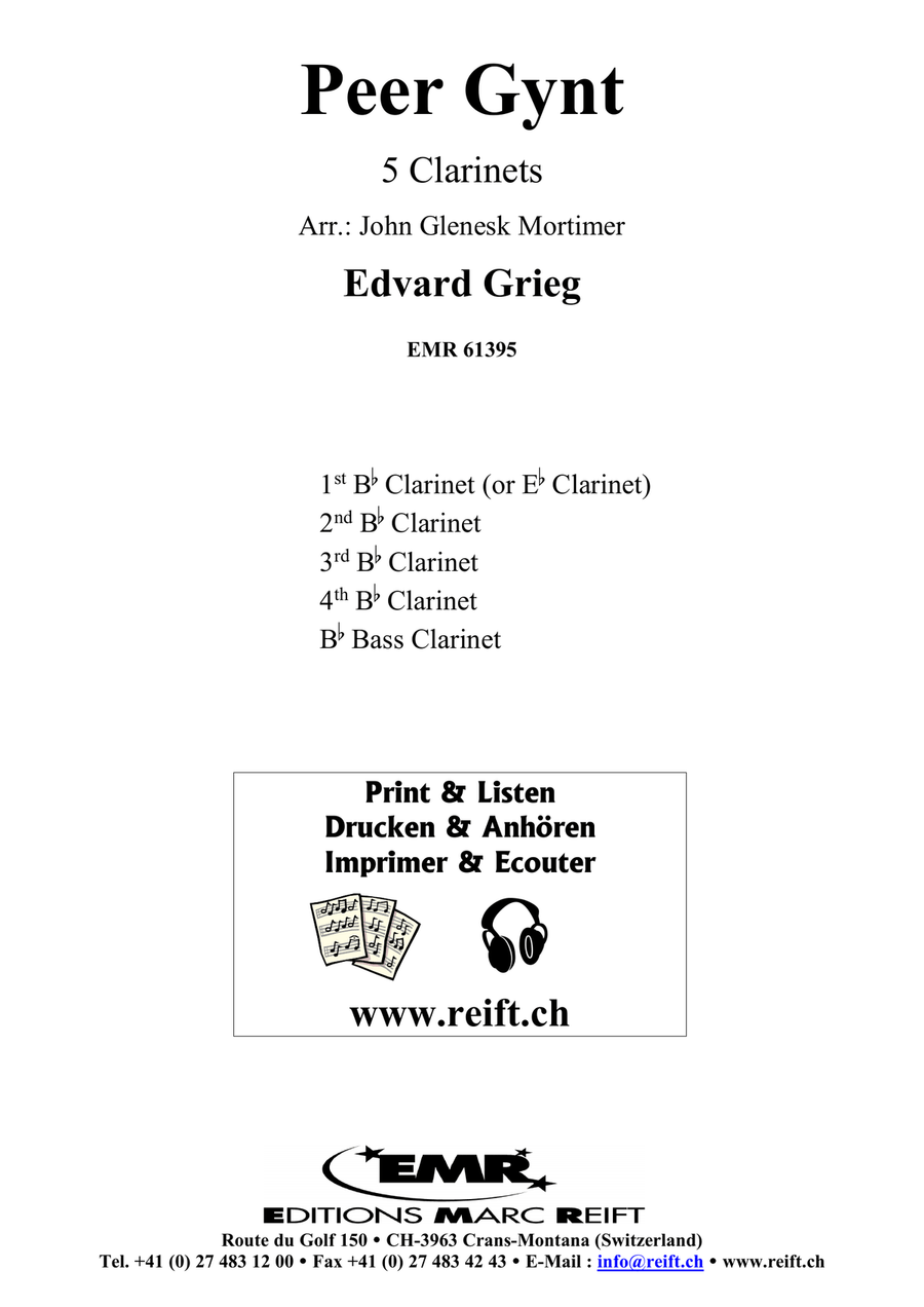 Peer Gynt Peer Gynt Clarinet Quintet scores gallery preview page 2