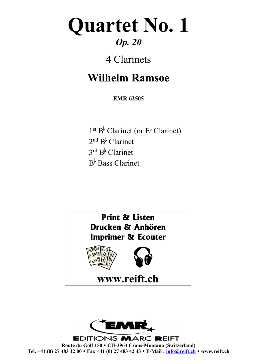 Quartet No. 1 Quartet No. 1 Clarinet Quartet scores gallery preview page 2