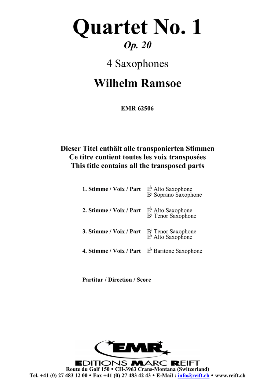 Quartet No. 1 Quartet No. 1 Saxophone Quartet scores gallery preview page 2