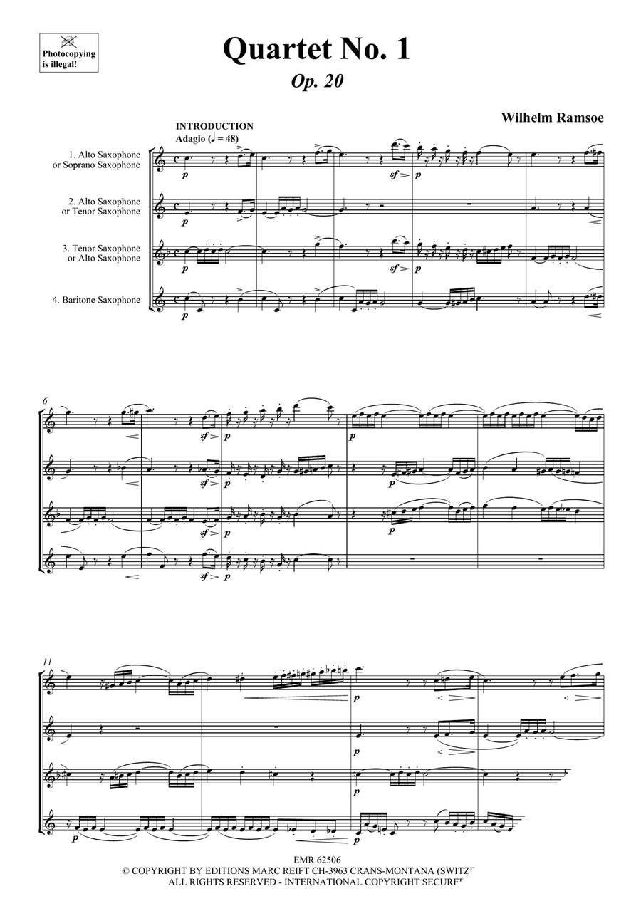 Quartet No. 1 Quartet No. 1 Saxophone Quartet scores gallery preview page 3