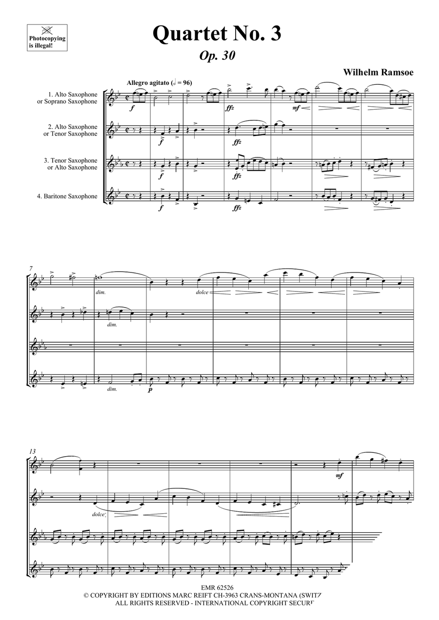 Quartet No. 3 Quartet No. 3 Saxophone Quartet scores gallery preview page 3