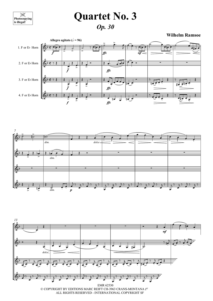 Quartet No. 3 Quartet No. 3 Horn scores gallery preview page 3