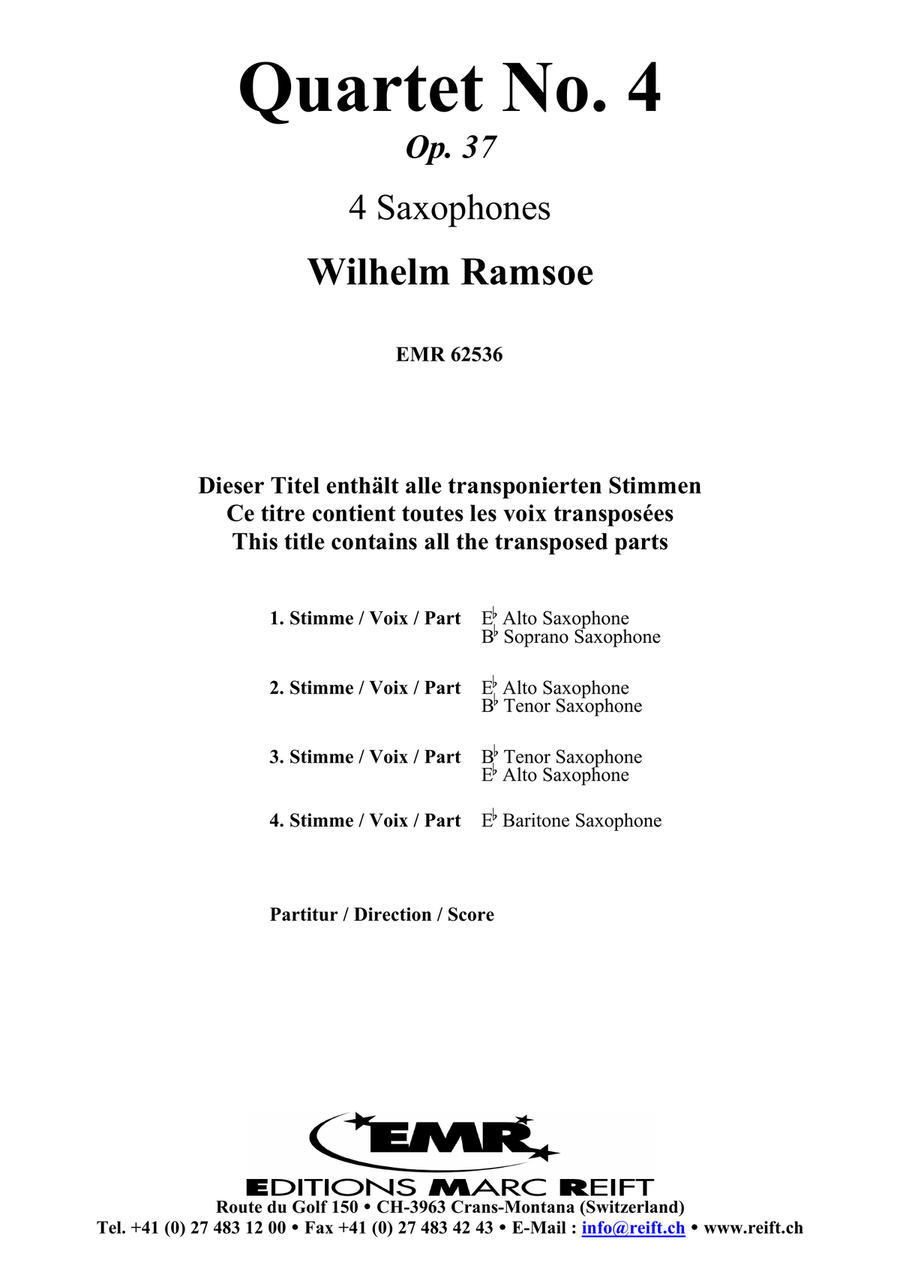 Quartet No. 4 Quartet No. 4 Saxophone Quartet scores gallery preview page 2
