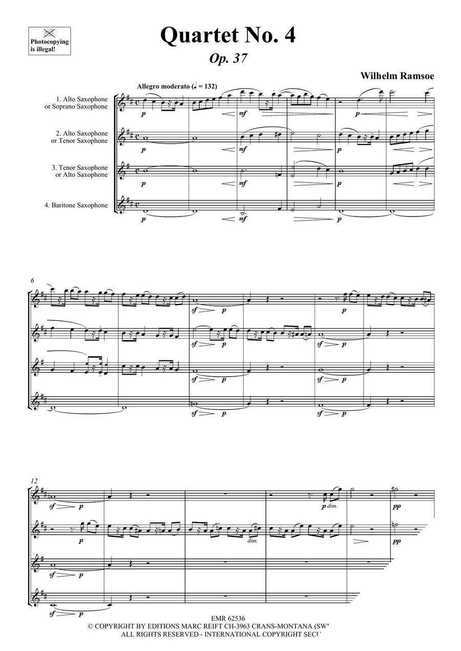 Quartet No. 4 Quartet No. 4 Saxophone Quartet scores gallery preview page 3