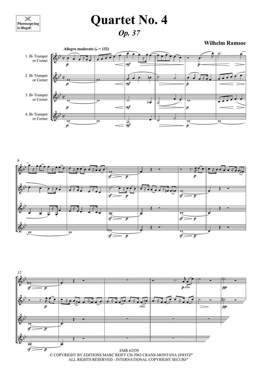 Quartet No. 4 Quartet No. 4 Cornet scores gallery preview page 3