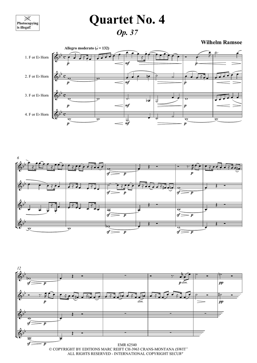 Quartet No. 4 Quartet No. 4 Horn scores gallery preview page 3