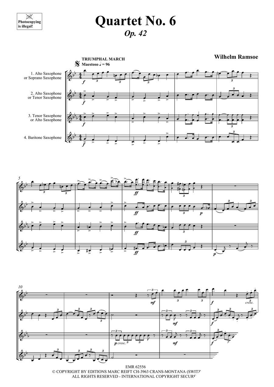 Quartet No. 6 Quartet No. 6 Saxophone Quartet scores gallery preview page 3
