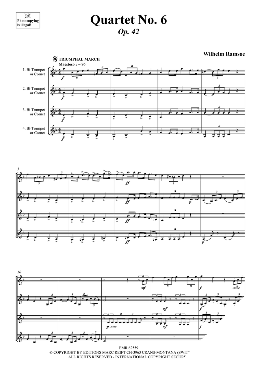 Quartet No. 6 Quartet No. 6 Cornet scores gallery preview page 3