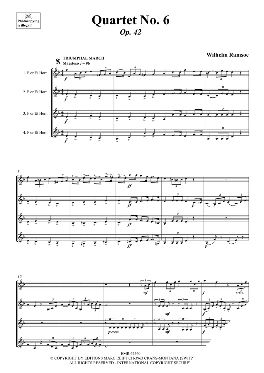 Quartet No. 6 Quartet No. 6 Horn scores gallery preview page 3
