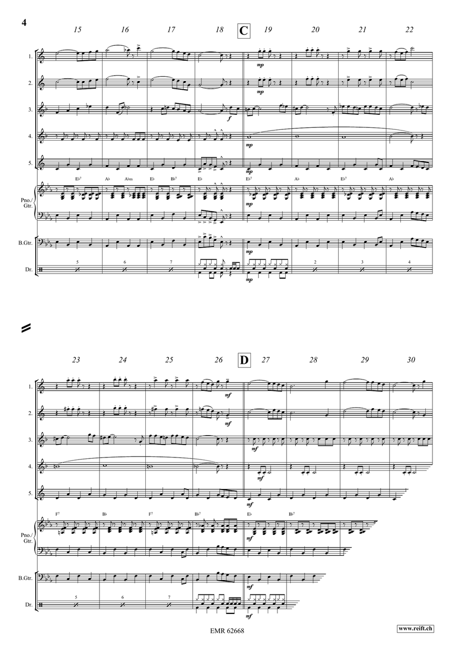Jackpot Jackpot Saxophone Quintet scores gallery preview page 5