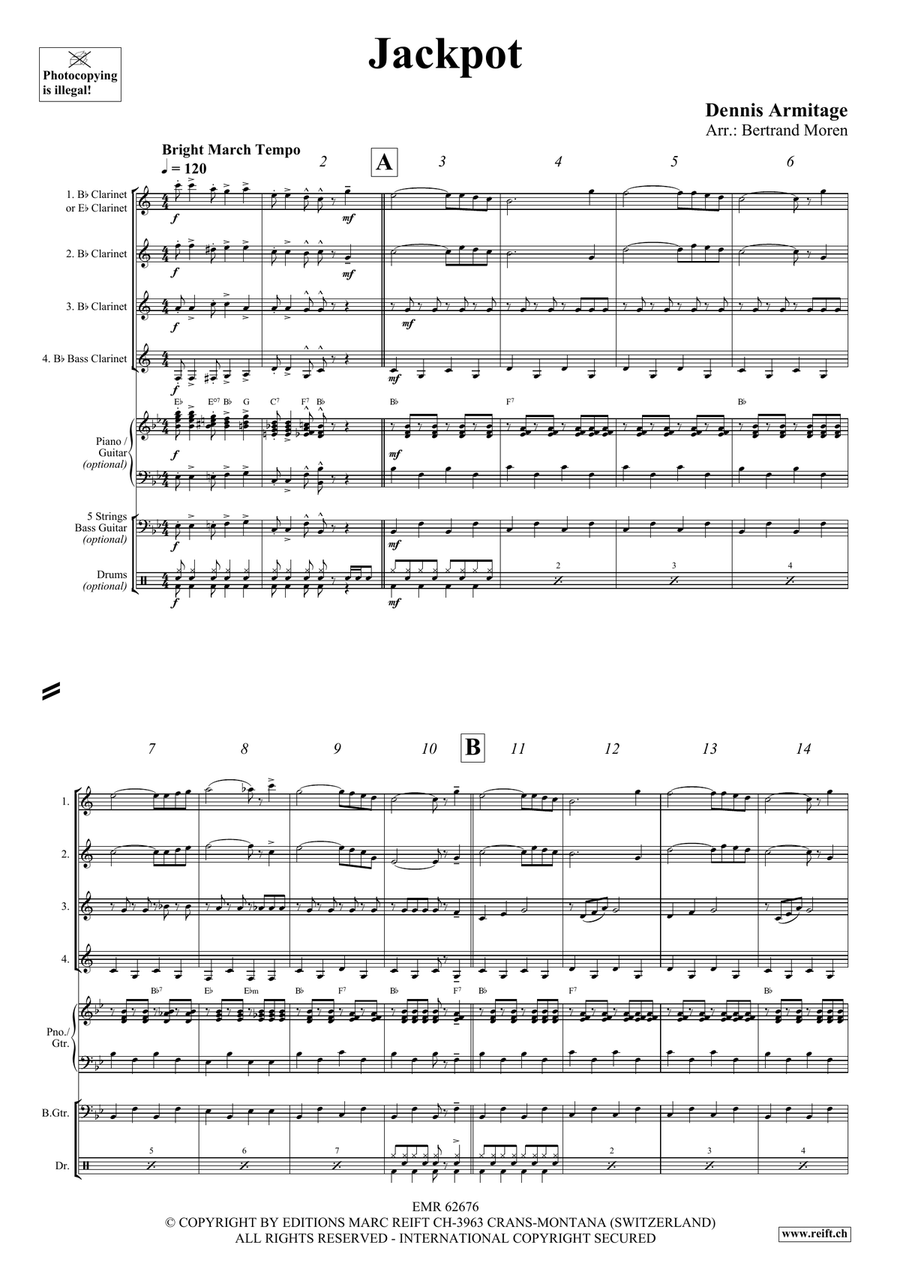 Jackpot Jackpot Clarinet Quartet scores gallery preview page 4