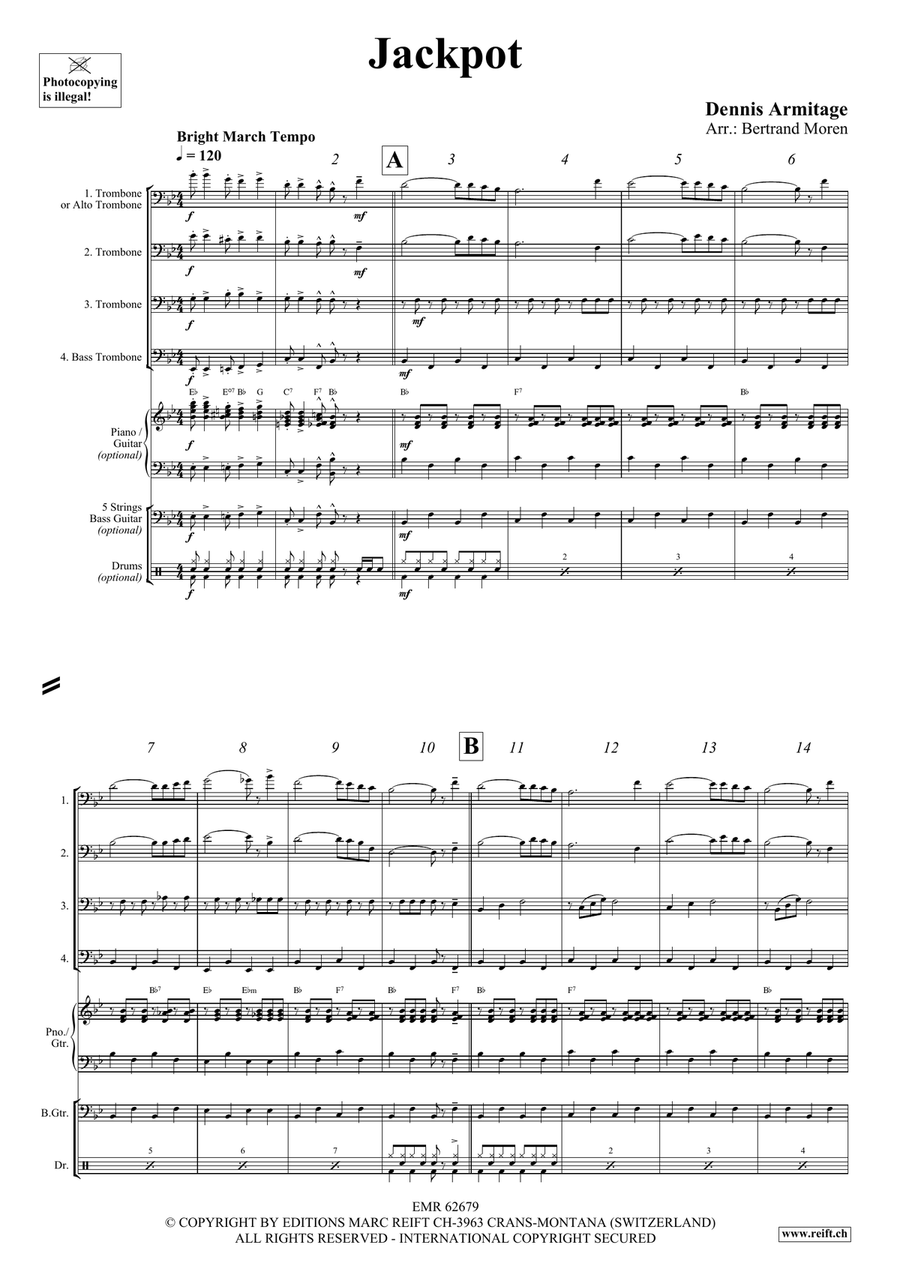 Jackpot Jackpot Trombone Quartet scores gallery preview page 4