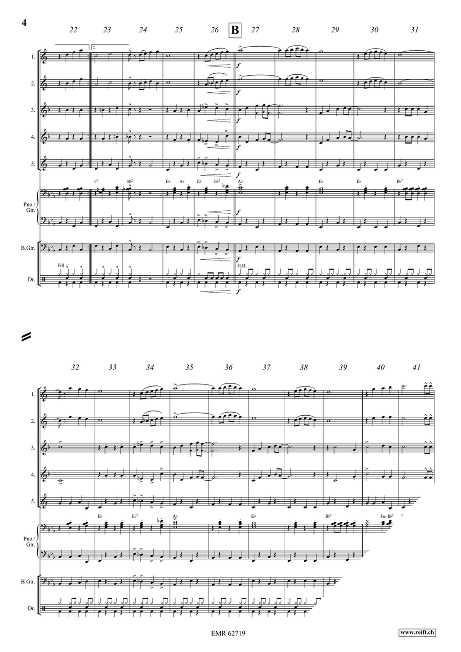 On The Back Beat On The Back Beat Saxophone Quintet scores gallery preview page 5