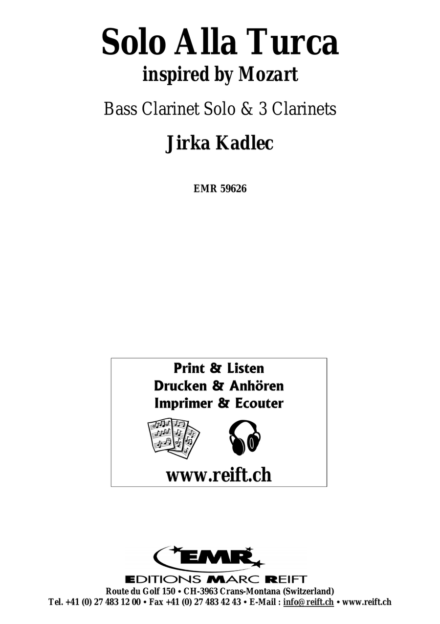 Solo Alla Turca Solo Alla Turca Bass Clarinet scores gallery preview page 2