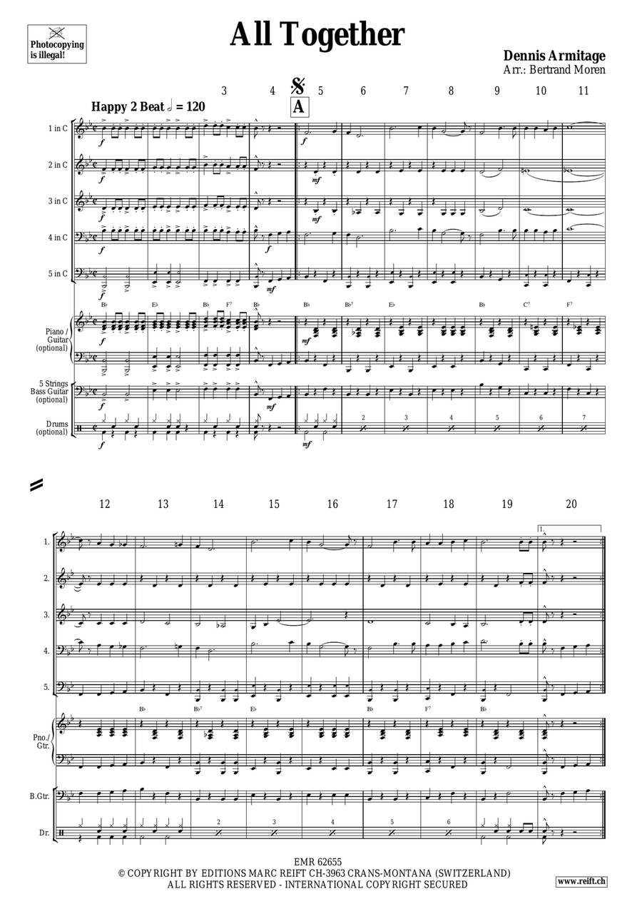 All Together All Together Brass Quintet scores gallery preview page 4
