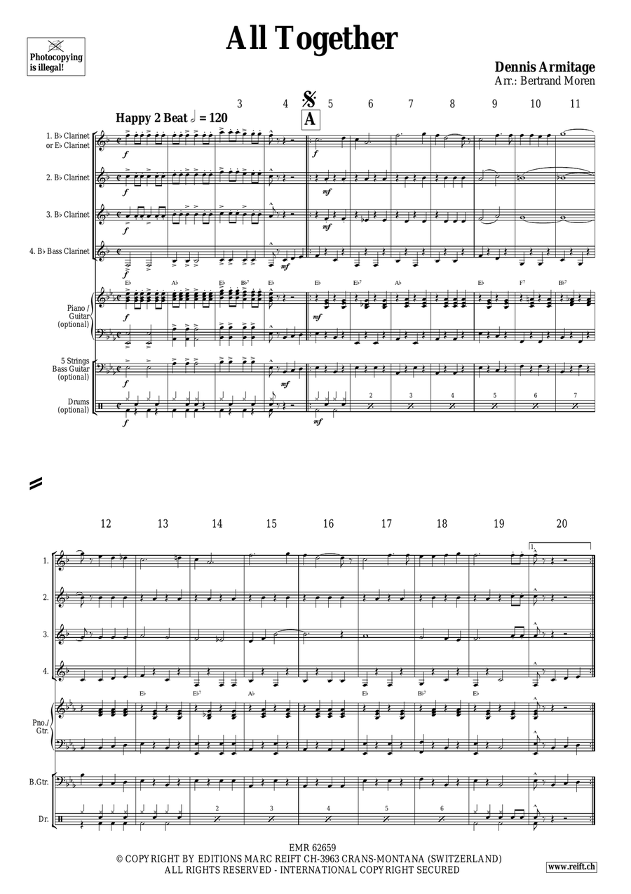 All Together All Together Clarinet Quartet scores gallery preview page 4