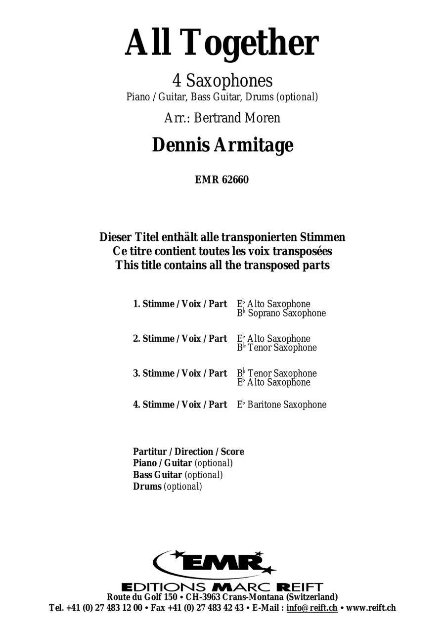 All Together All Together Saxophone Quartet scores gallery preview page 2