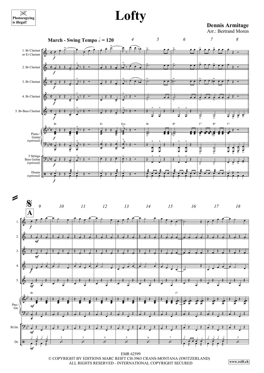 Lofty Lofty Clarinet Quintet scores gallery preview page 4