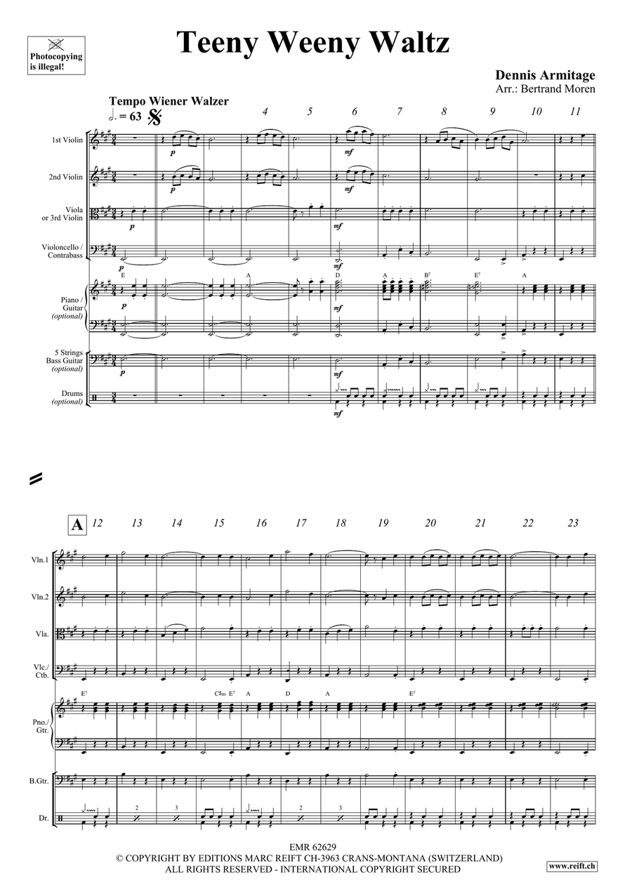 Teeny Weeny Waltz Teeny Weeny Waltz String Quartet scores gallery preview page 4