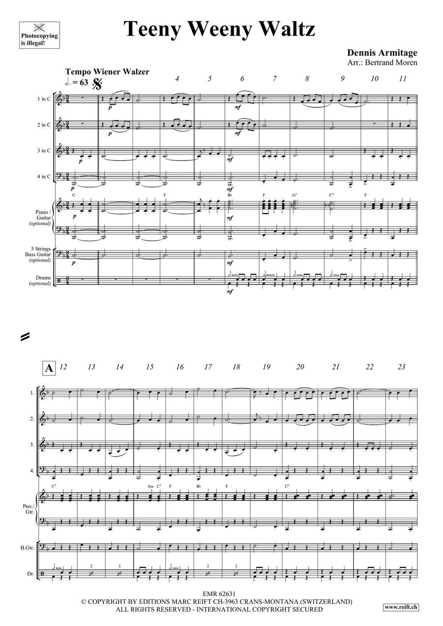 Teeny Weeny Waltz Teeny Weeny Waltz Woodwind Quartet scores gallery preview page 4