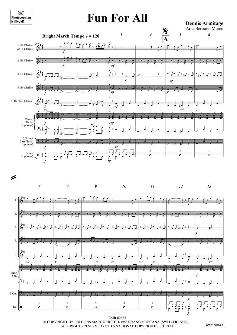 Fun For All Fun For All Clarinet Quintet scores gallery preview page 4