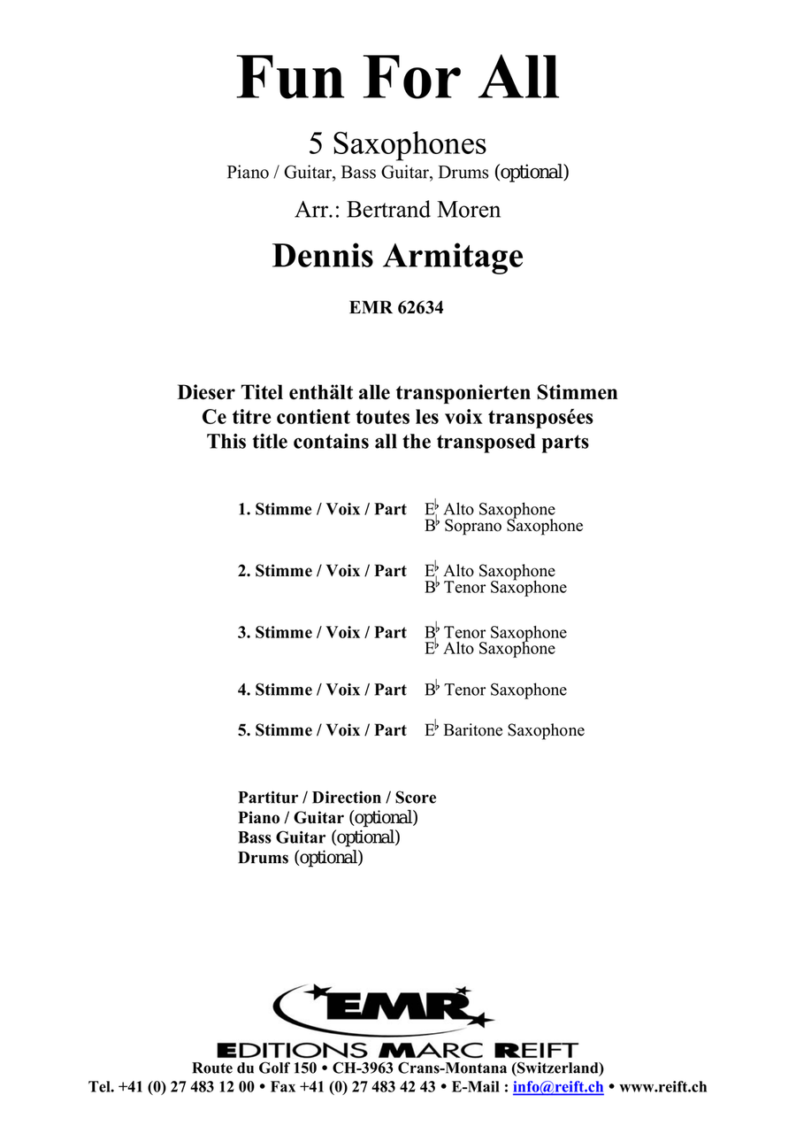 Fun For All Fun For All Saxophone Quintet scores gallery preview page 2