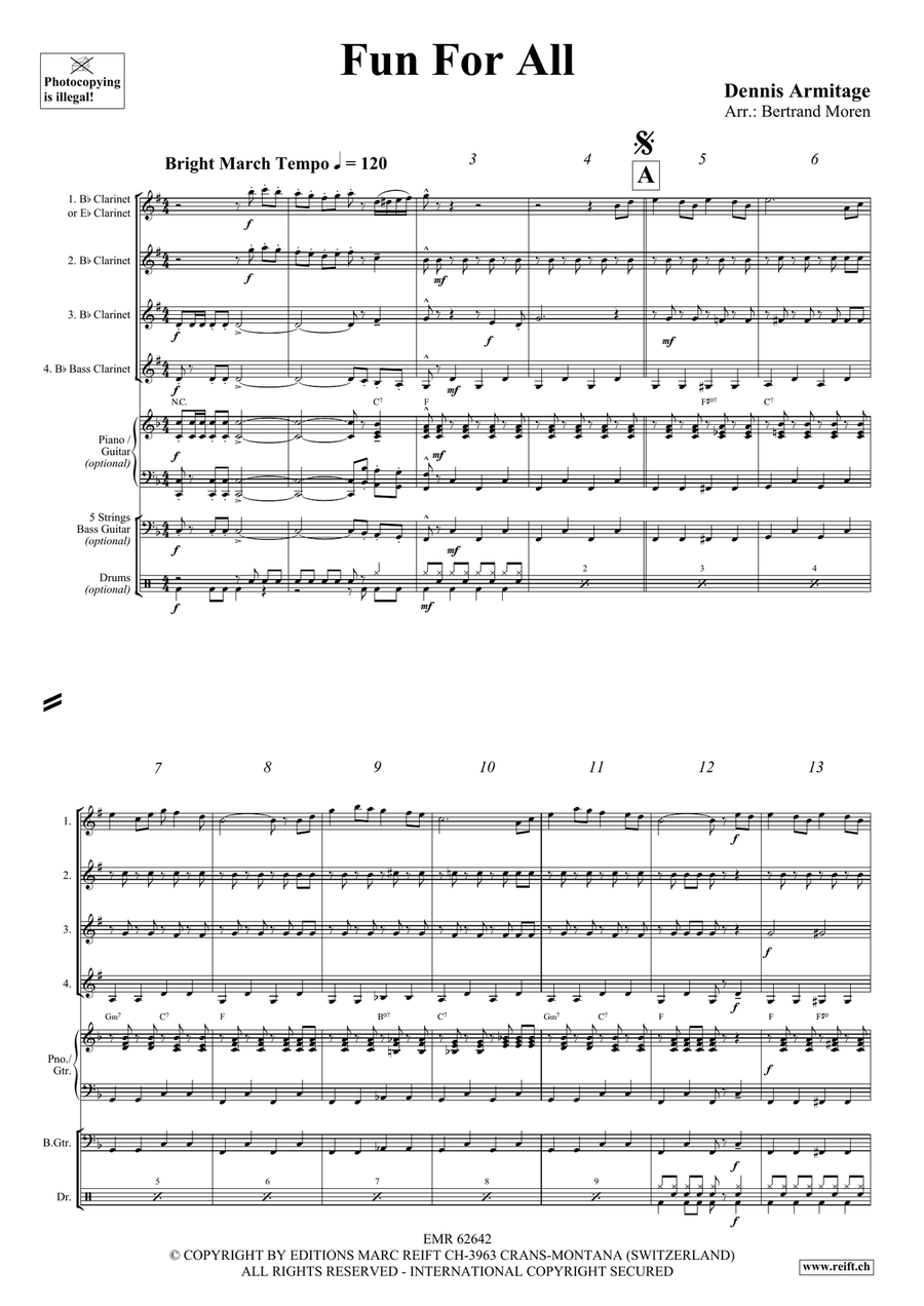 Fun For All Fun For All Clarinet Quartet scores gallery preview page 4