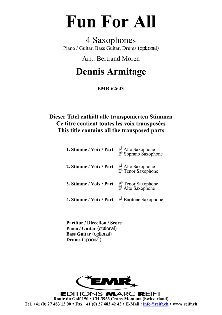 Fun For All Fun For All Saxophone Quartet scores gallery preview page 2
