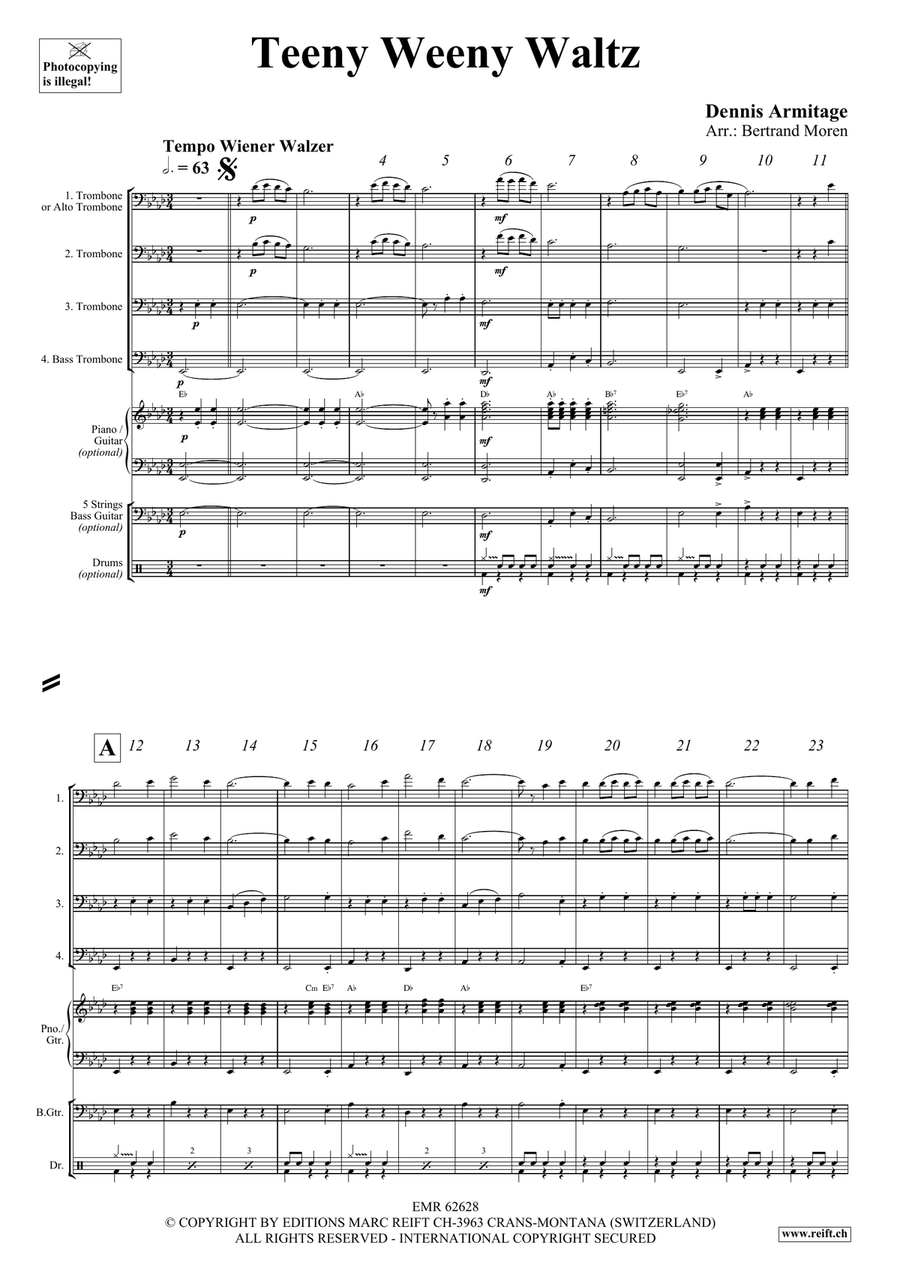 Teeny Weeny Waltz Teeny Weeny Waltz Trombone Quartet scores gallery preview page 4