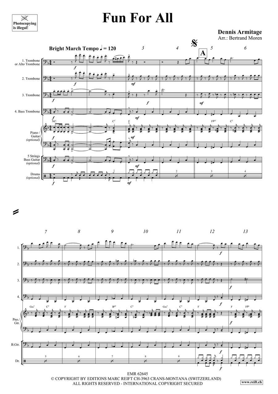 Fun For All Fun For All Trombone Quartet scores gallery preview page 4