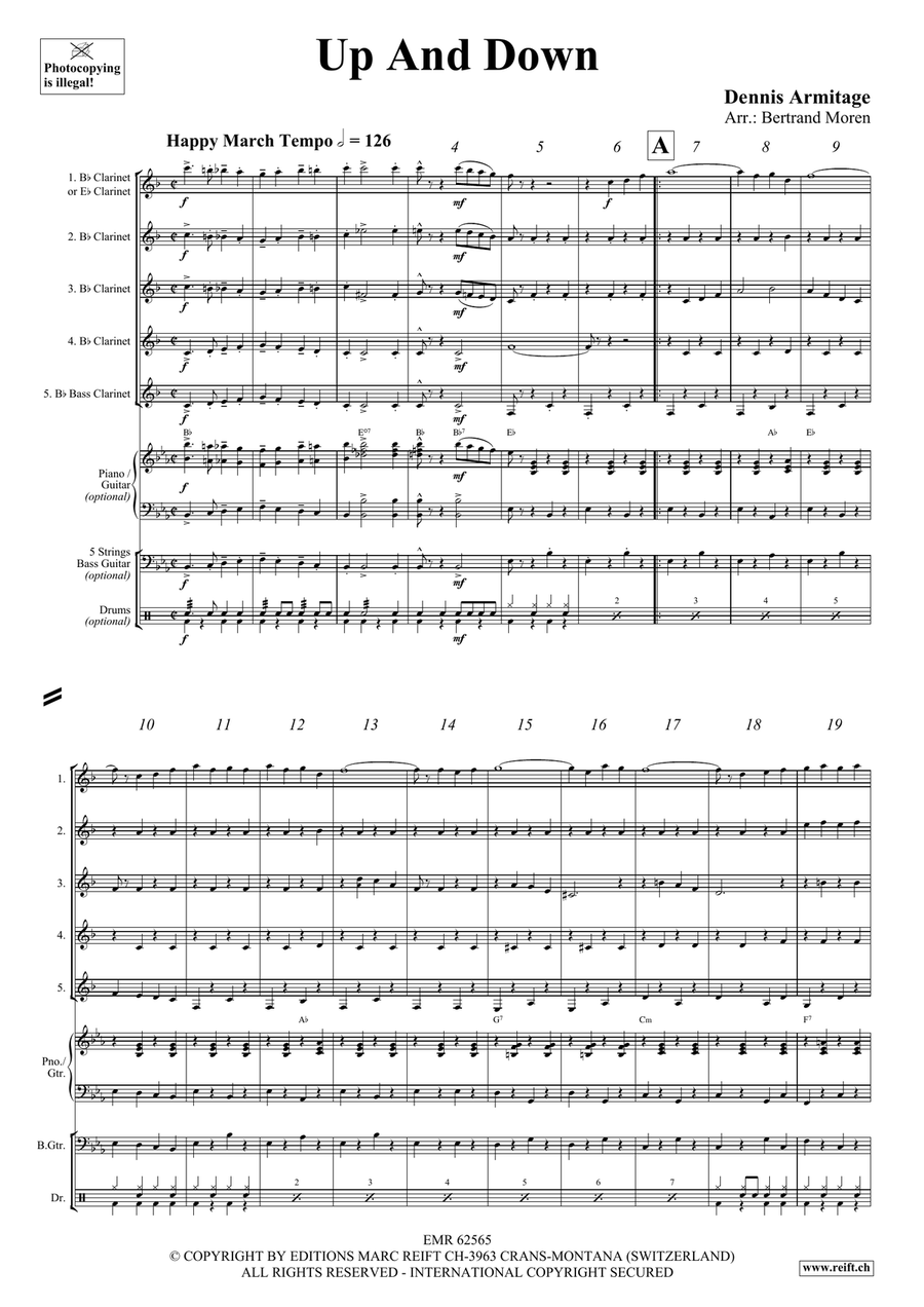 Up And Down Up And Down Clarinet Quintet scores gallery preview page 4