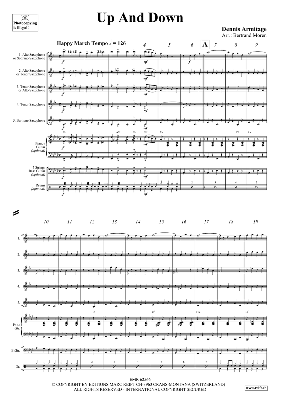Up And Down Up And Down Saxophone Quintet scores gallery preview page 4