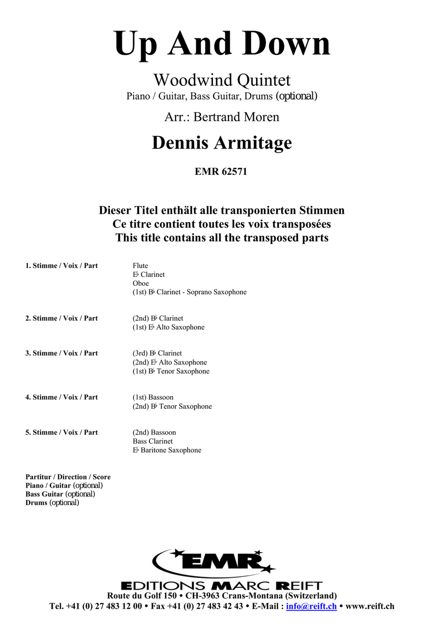 Up And Down Up And Down Woodwind Quintet scores gallery preview page 2