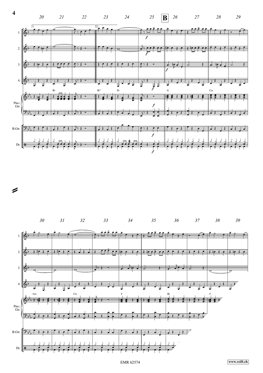 Up And Down Up And Down Clarinet Quartet scores gallery preview page 5