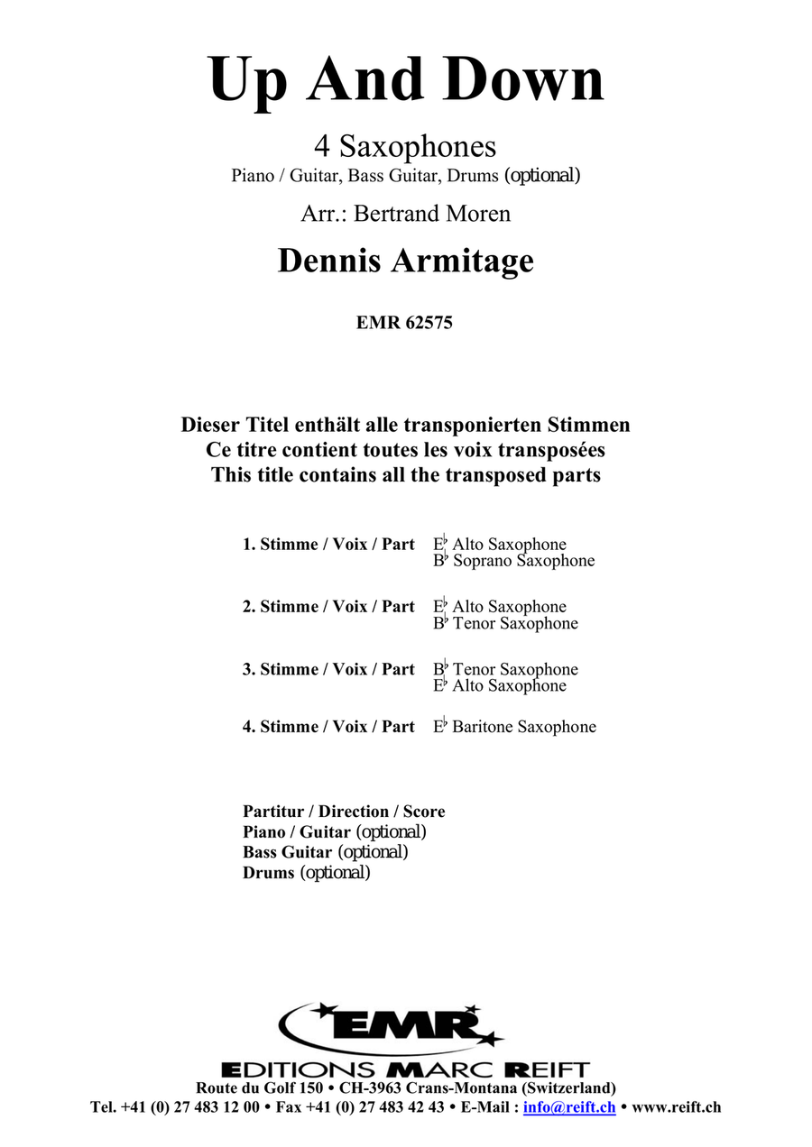 Up And Down Up And Down Saxophone Quartet scores gallery preview page 2