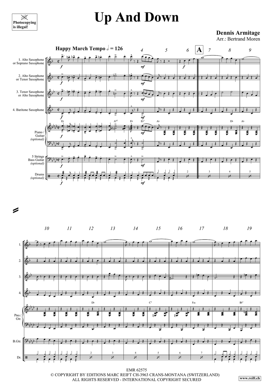 Up And Down Up And Down Saxophone Quartet scores gallery preview page 4
