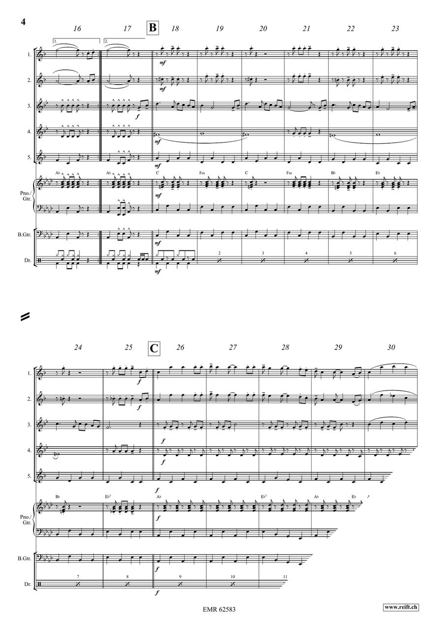 High Times High Times Saxophone Quintet scores gallery preview page 5