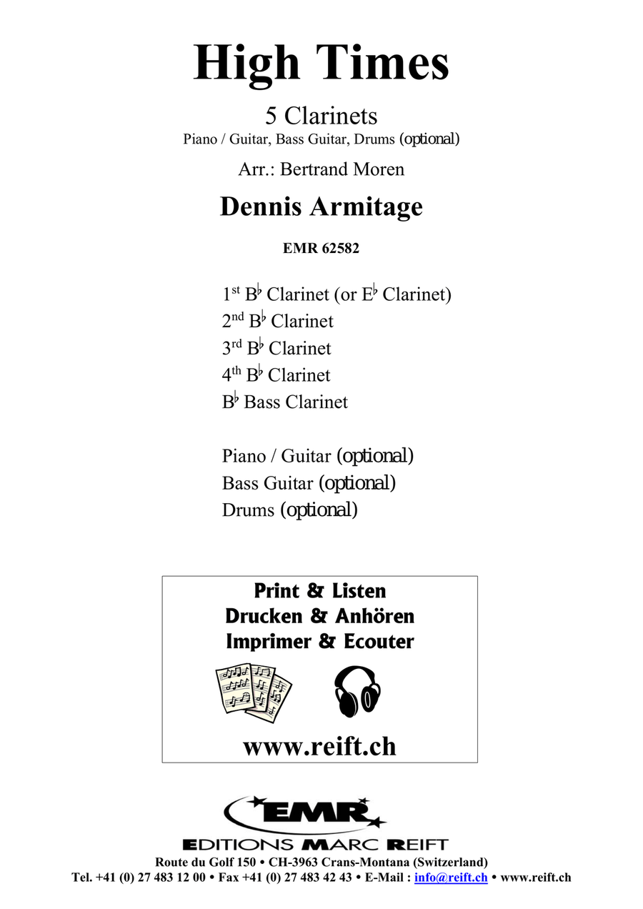High Times High Times Clarinet Quintet scores gallery preview page 2