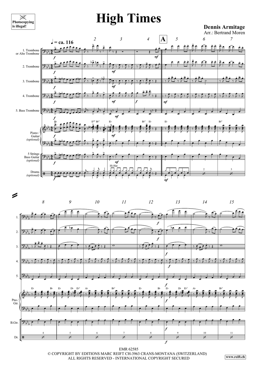 High Times High Times Trombone scores gallery preview page 4