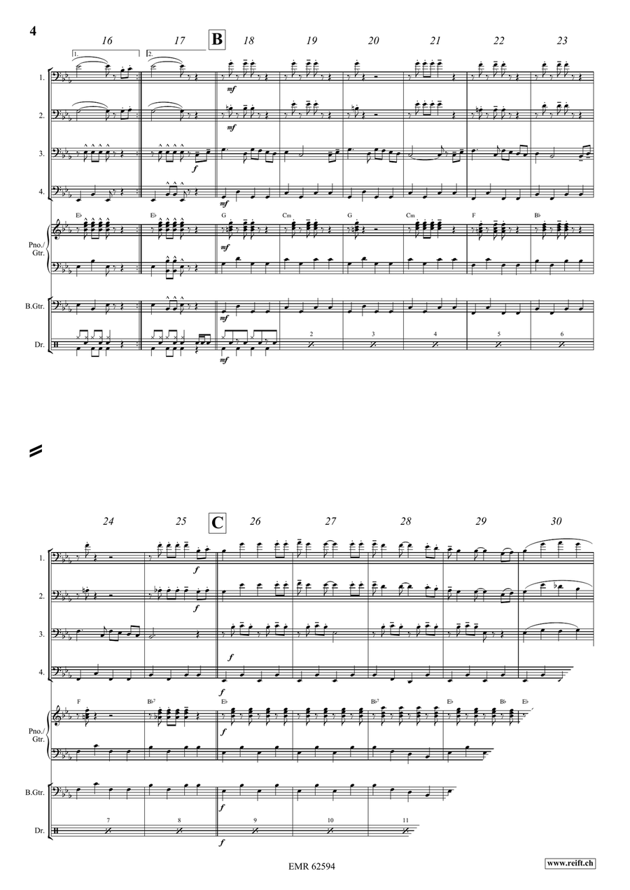 High Times High Times Trombone Quartet scores gallery preview page 5