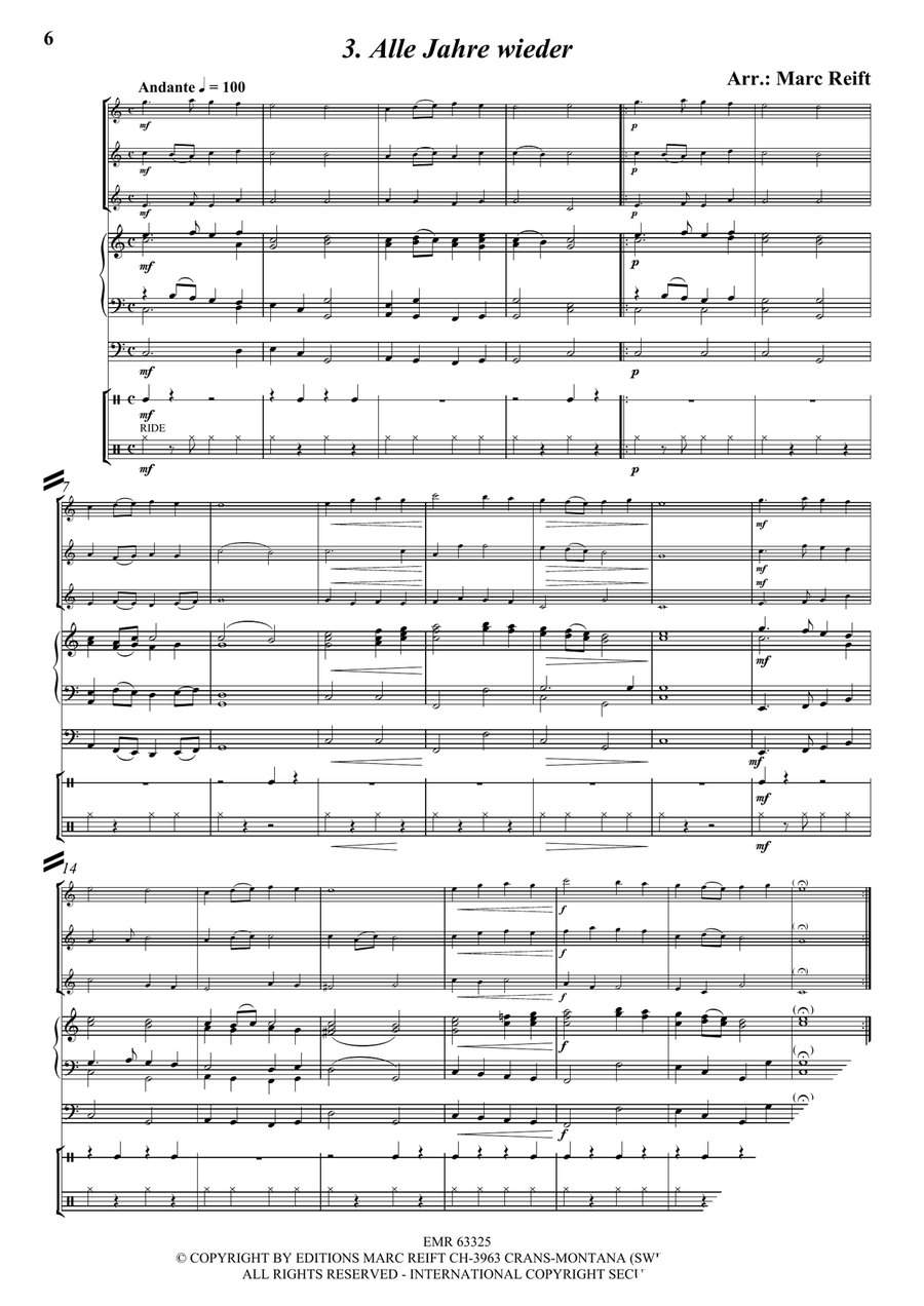 35 Easy Christmas Trios 35 Easy Christmas Trios Flute Trio scores gallery preview page 5