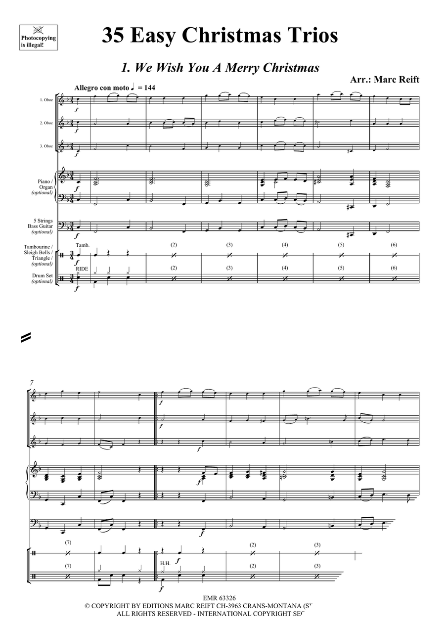35 Easy Christmas Trios 35 Easy Christmas Trios Oboe scores gallery preview page 3