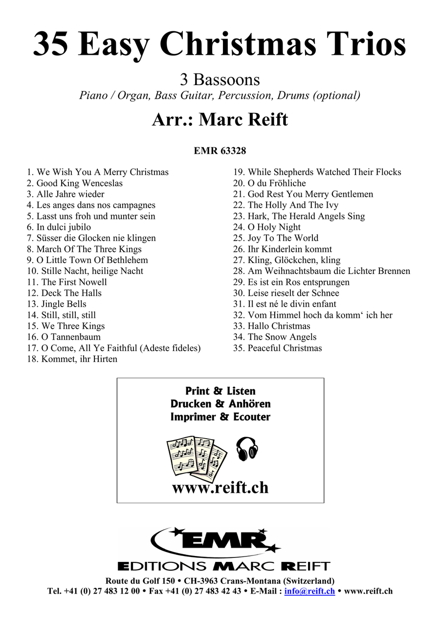 35 Easy Christmas Trios 35 Easy Christmas Trios Bassoon scores gallery preview page 2