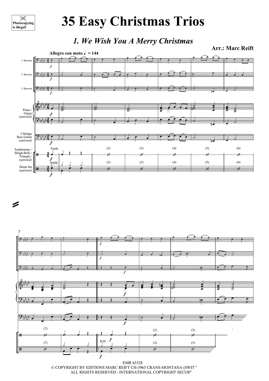 35 Easy Christmas Trios 35 Easy Christmas Trios Bassoon scores gallery preview page 3