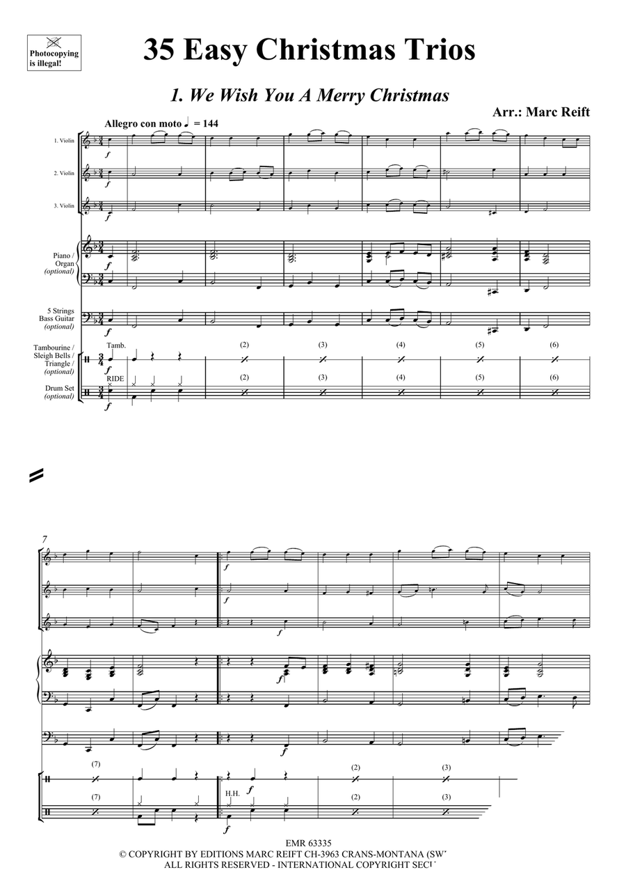 35 Easy Christmas Trios 35 Easy Christmas Trios Violin scores gallery preview page 3