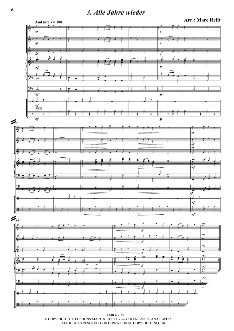 35 Easy Christmas Trios 35 Easy Christmas Trios Violin scores gallery preview page 5