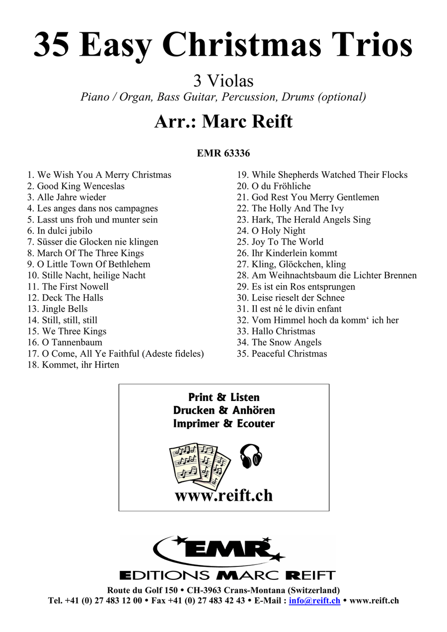 35 Easy Christmas Trios 35 Easy Christmas Trios Viola scores gallery preview page 2