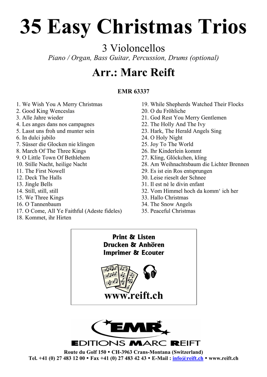 35 Easy Christmas Trios 35 Easy Christmas Trios Cello scores gallery preview page 2