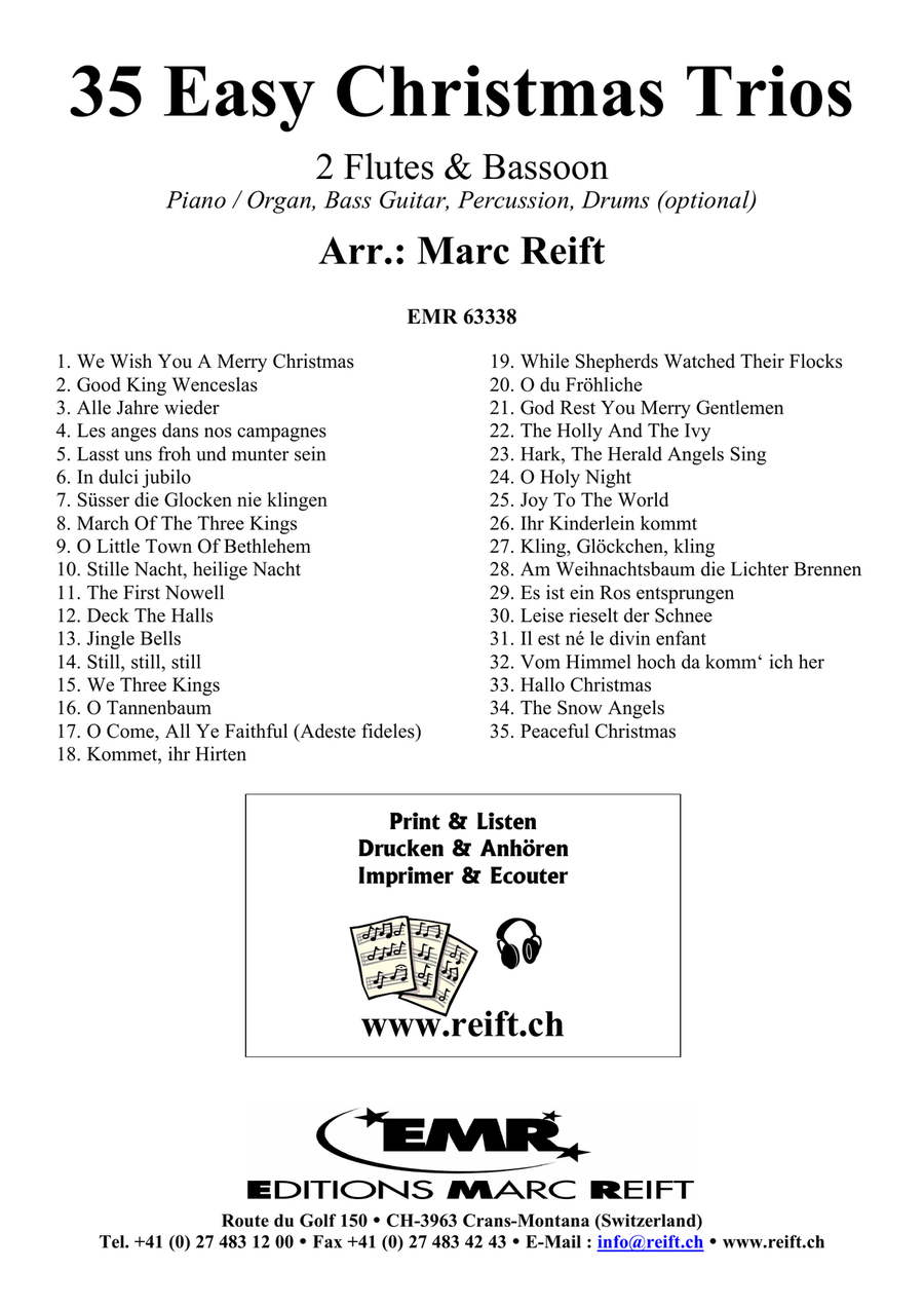 35 Easy Christmas Trios 35 Easy Christmas Trios Flute scores gallery preview page 2
